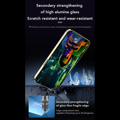 Anank 1X Reinforced Anti-Fingerprint Screen Protector for Apple iPhone 16 Pro, Tempered Glass, Full Glue, 2.5D, Black