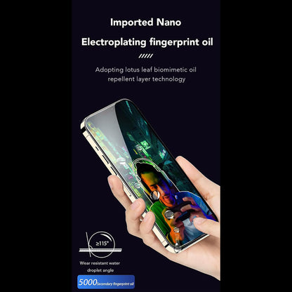 Anank 1X Reinforced Anti-Fingerprint Screen Protector for Apple iPhone 16, Tempered Glass, Full Glue, 2.5D, Black