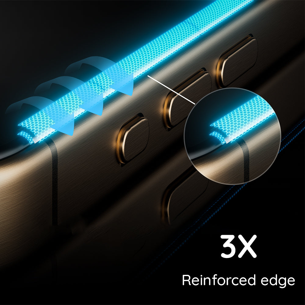 Anank 3X Reinforced Screen Protector for Apple iPhone 16, Tempered Glass, Full Glue, 2.5D, Black
