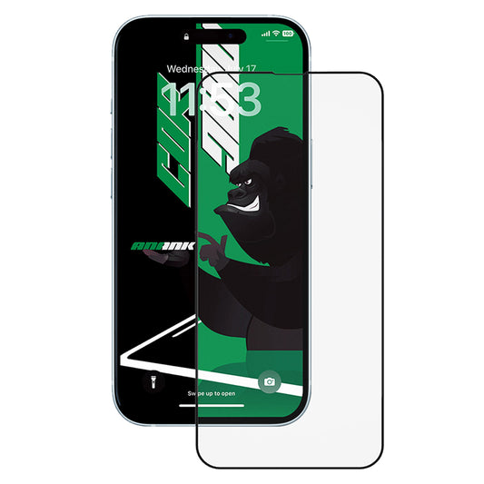 Ochranná fólie na displej Anank 5X Reinforced CG pro Apple iPhone 15, tvrzené sklo, plné lepidlo, 2.5D, černá