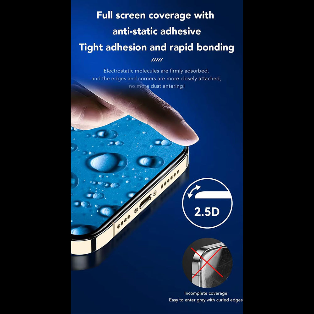 Ochranná fólie Anank na displej pro Apple iPhone 17 Air, Tvrzené sklo, Full Glue, 2.5D, Černá