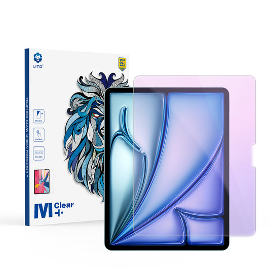 Ochranná fólie na displej Anti Blue Light Lito Classic pro Apple iPad Air 13 (2026) / Pro 13 (2025), tvrzené sklo, plné lepidlo, 2.5D