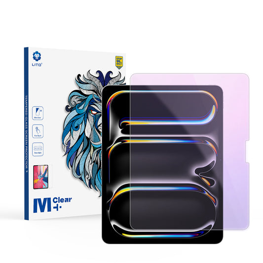 Ochranná fólie obrazovky Anti Blue Light Lito Classic pro Apple iPad Pro 13 (2024), tvrzené sklo, plné lepidlo, 2.5D