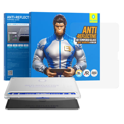 Ochranná fólie na displej Blueo Anti-Reflective HD Applicator Pro pro Apple iPad Pro 12.9 (2022), tvrzené sklo, plné lepidlo