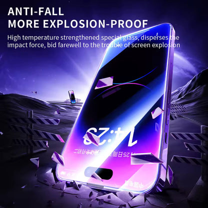 Ochranná fólie na displej Blueo Anti-Static HD pro Apple iPhone 18 Pro Max / 17 Pro Max / 16 Pro Max, tvrzené sklo, plné lepidlo, černá
