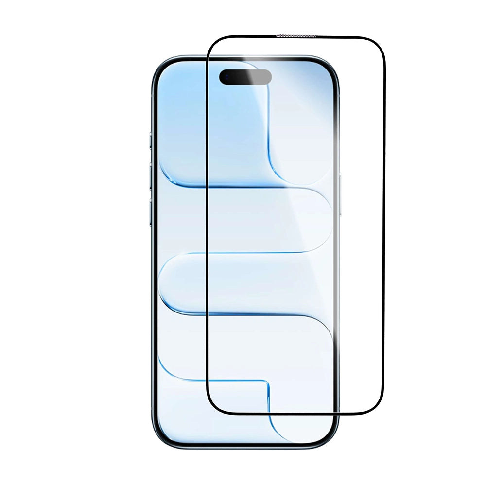 Ochranná fólie na displej Blueo Crystal Anti-Scratch Applicator pro Apple iPhone 17 Air, Tvrzené sklo, Full Glue, Černá