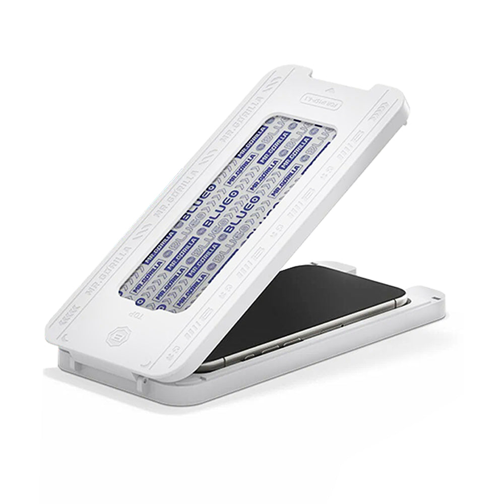 Ochranná fólie na displej Blueo Crystal Anti-Scratch Applicator pro Apple iPhone 17 Air, Tvrzené sklo, Full Glue, Černá