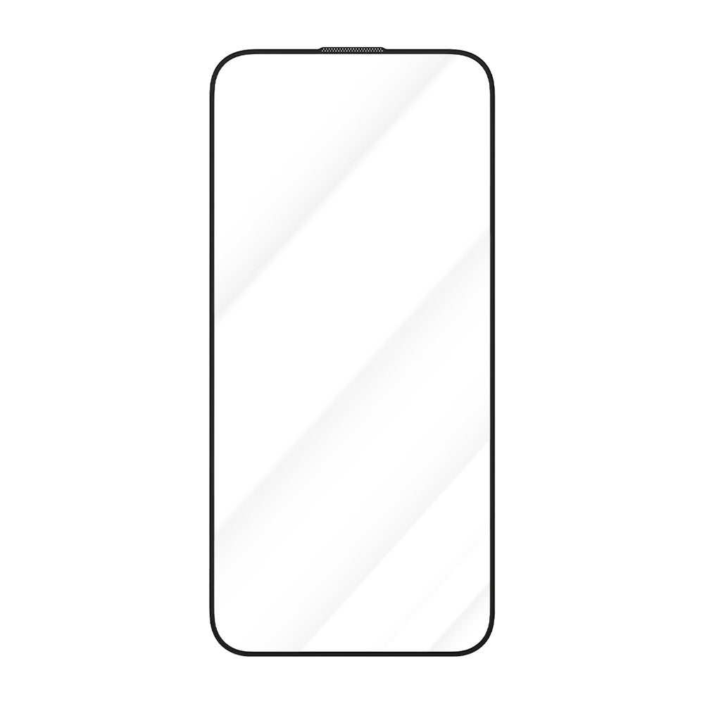 Ochranná fólie na displej Blueo Crystal Anti-Scratch pro Apple iPhone 16 / 15, tvrzené sklo, plné lepidlo, černá
