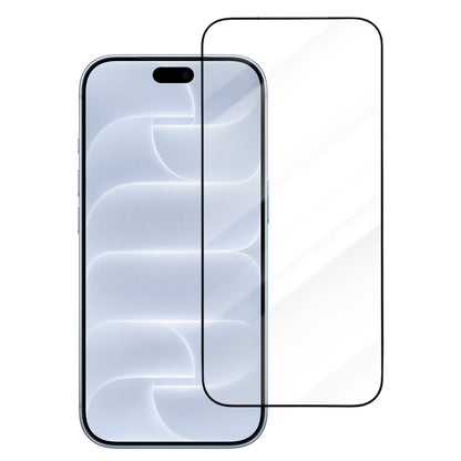 Ochranné sklo na displej Blueo Drop Resistant Applicator Pro pro Apple iPhone 18 Pro / 17 Pro / 17 / 16 Pro, tvrzené sklo, celoplošné lepení, černé