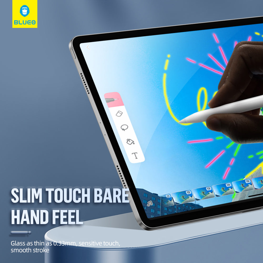 Blueo HD Applicator Pro Screen Protector Film for Apple iPad 10.2 (2021) / 10.2 (2020) / 10.2 (2019), Tempered Glass, Full Glue