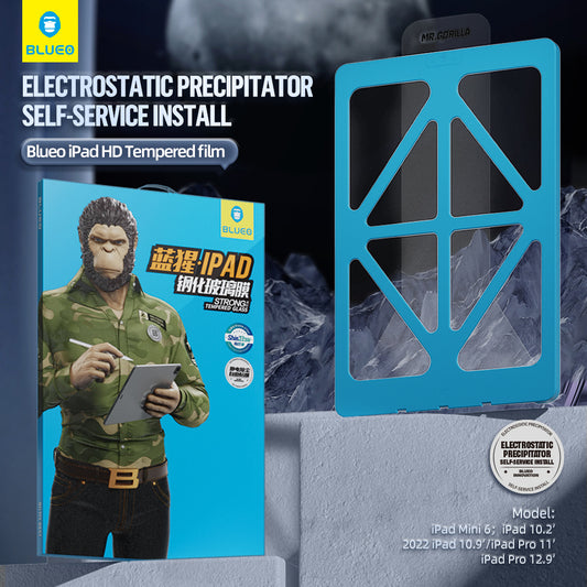 Ochranná fólie na displej Blueo HD Applicator Pro pro Apple iPad Air 11 (2024), tvrzené sklo, plné lepidlo