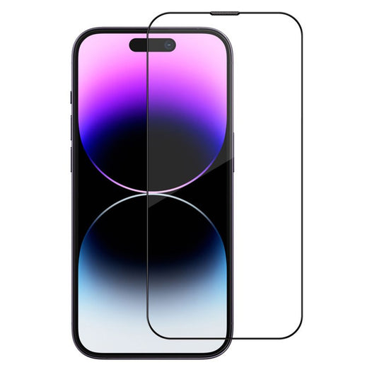 Ochranná fólie na displej Blueo Sapphire Applicator Pro pro Apple iPhone 16 Pro Max, tvrzené sklo, plné lepidlo, černá
