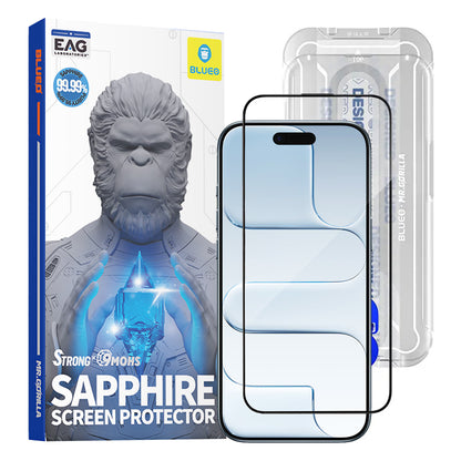 Ochranná fólie Blueo Sapphire Applicator Pro pro Apple iPhone 17 Air, Tvrzené sklo, Full Glue