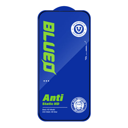 Ochranná fólie na displej Blueo Silk HD pro Apple iPhone 14 Pro Max, tvrzené sklo, plné lepidlo, sada 5 kusů, 2.5D, černá