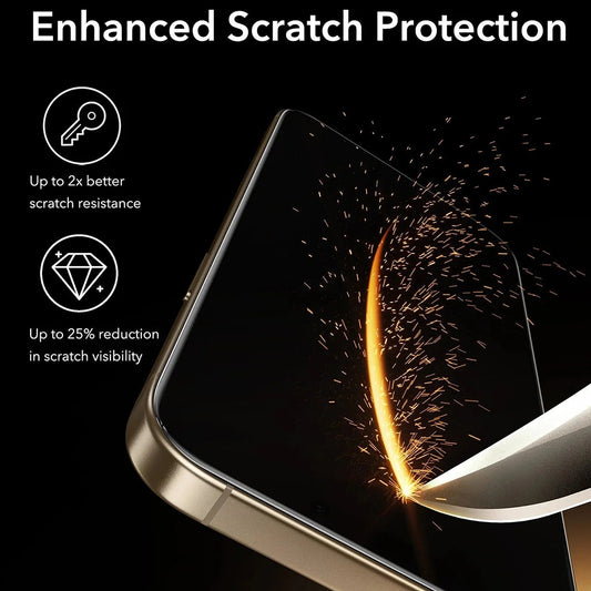 Ochranná fólie na displej ESR Corning UltraFit pro Apple iPhone 17 / 16 Pro, Tvrzené sklo, Full Glue, Sada 3 kusy