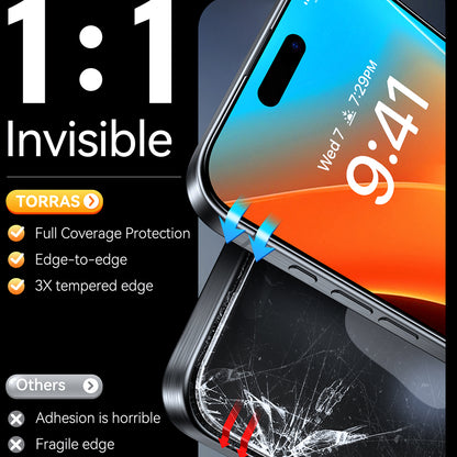 Ochranná fólie na displej Torras GlassGo Install Master pro Apple iPhone 17, Tvrzené sklo, Full Glue