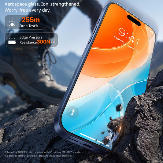 Ochranná fólie na displej Torras Sunview AR pro Apple iPhone 18 Pro / 17 Pro, tvrzené sklo, plné lepidlo