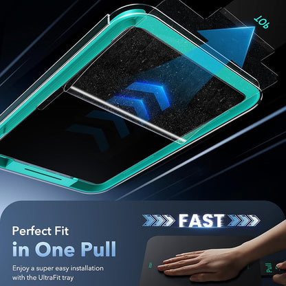 Ochranná fólie na displej ESR Armorite Paper Feel UltraFit pro Apple iPad (2025) / (2022), Tvrzené sklo, Full Glue, Sada 2 kusy