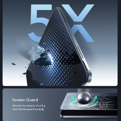 Ochranná fólie na displej ESR Armorite Paper Feel UltraFit pro Apple iPad (2025) / (2022), Tvrzené sklo, Full Glue, Sada 2 kusy