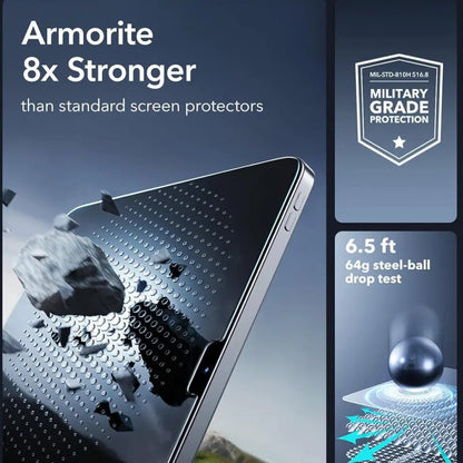 Ochranná fólie na displej ESR Armorite UltraFit pro Apple iPad (2025) / (2022), Tvrzené sklo, Full Glue, Sada 2 kusy