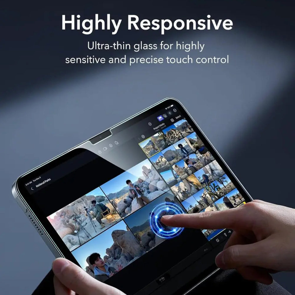 Ochranná fólie na displej ESR Armorite UltraFit pro Apple iPad (2025) / (2022), Tvrzené sklo, Full Glue, Sada 2 kusy