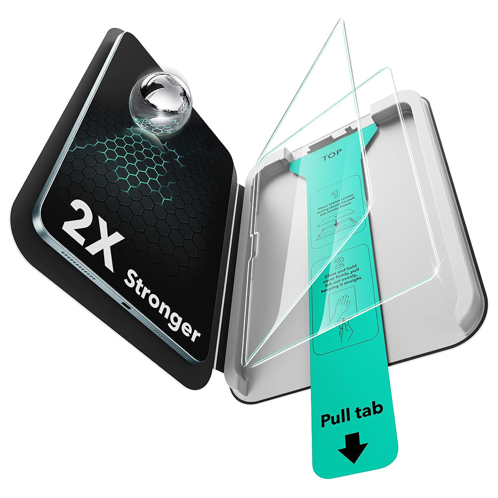 Ochranná fólie na displej ESR Armorite UltraFit pro Apple iPad Pro 13 (2025) / Pro 13 (2024), Tvrzené sklo, Full Glue, Sada 2 kusy