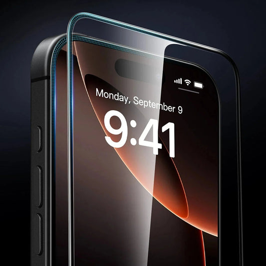 Ochranná fólie ESR Armorite UltraFit pro Apple iPhone 17 / 16 Pro, Tvrzené sklo, Full Glue, Sada 3 kusy