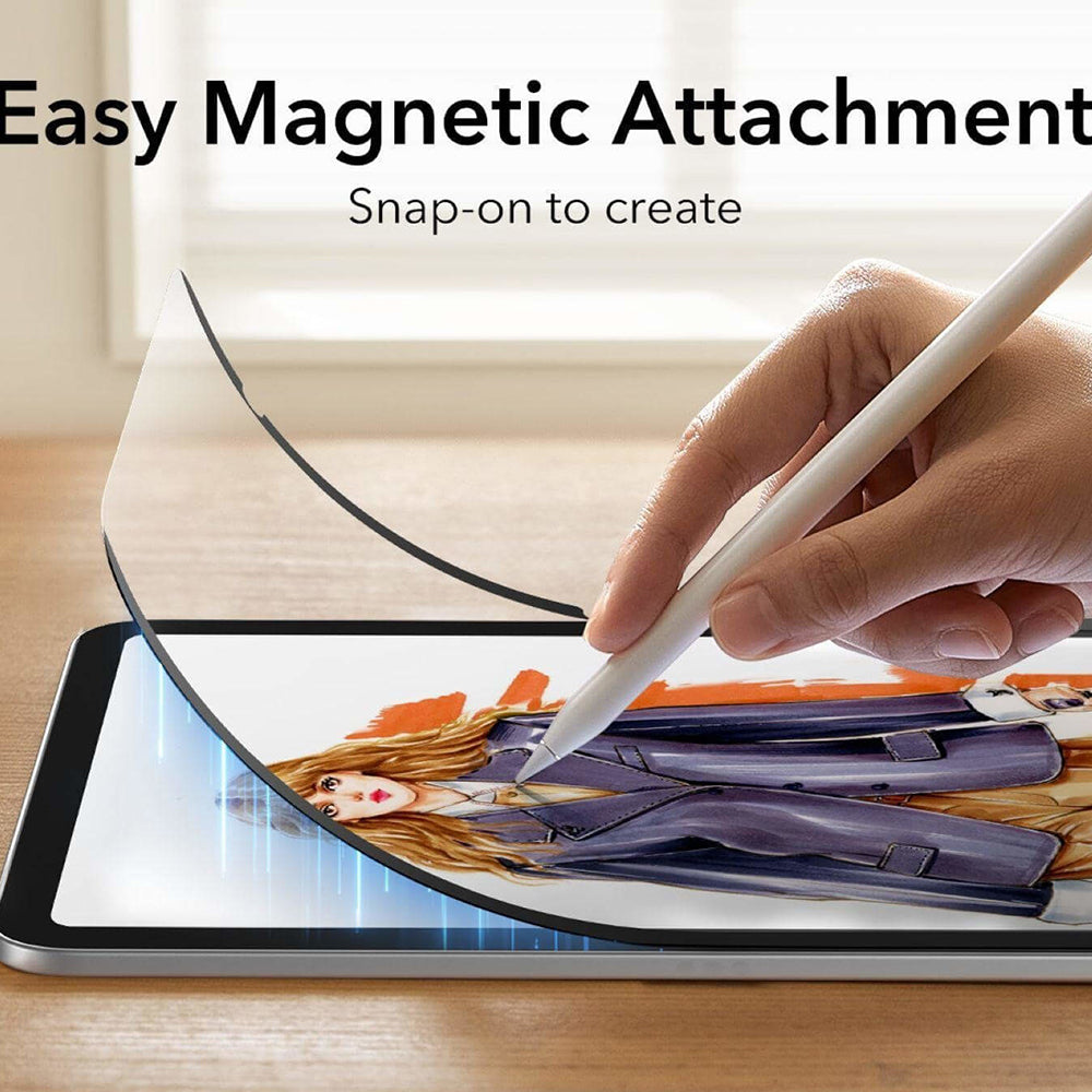 ESR Paper Feel Magnetic Screen Protector for Apple iPad (2025) / (2022), Plastic