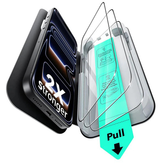 Ochranná fólie na displej ESR UltraFit pro Apple iPhone 18 Pro / 17 Pro, tvrzené sklo, plné lepidlo, sada 3 kusů, černá