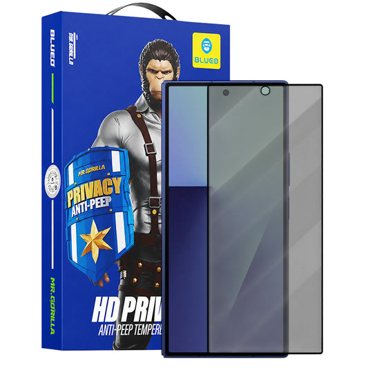 Ochranná fólie na vnější displej Privacy Blueo Anti-Peep pro Samsung Galaxy Z Fold8 Ultra F976 / Z Fold7 F966, tvrzené sklo, plné lepidlo