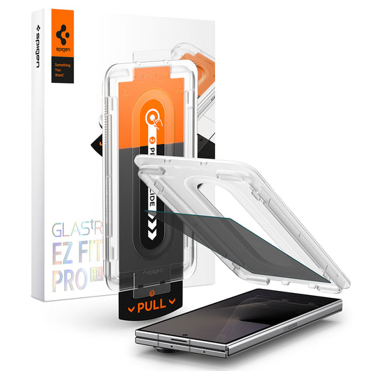 Ochranná fólie na vnější displej Privacy Spigen GlastR EZ FIT Pro HD pro Samsung Galaxy Z Fold8 Ultra F976, tvrzené sklo, plné lepidlo