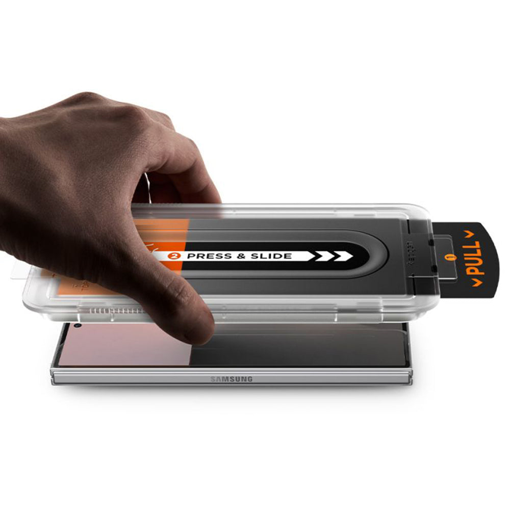 Ochranná fólie na vnější displej Privacy Spigen GlastR EZ FIT Pro HD pro Samsung Galaxy Z Fold8 Ultra F976, tvrzené sklo, plné lepidlo, sada 2 kusů