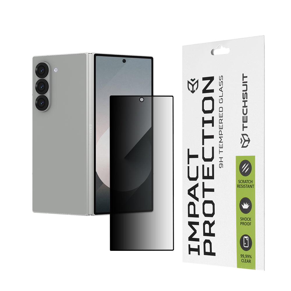 Ochranná fólie na vnější displej Privacy Techsuit pro Samsung Galaxy Z Fold6 F956, tvrzené sklo, plné lepidlo, 111D