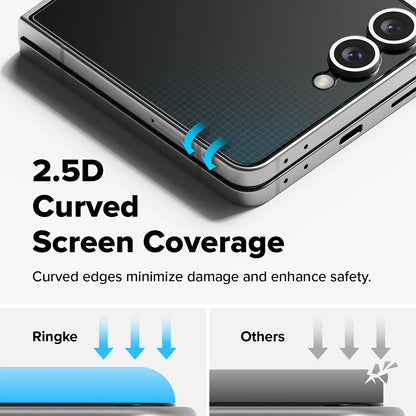 Ochranná fólie na vnější displej Ringke Cover pro Samsung Galaxy Z Flip7 F766, tvrzené sklo, plné lepidlo, sada 2 kusů