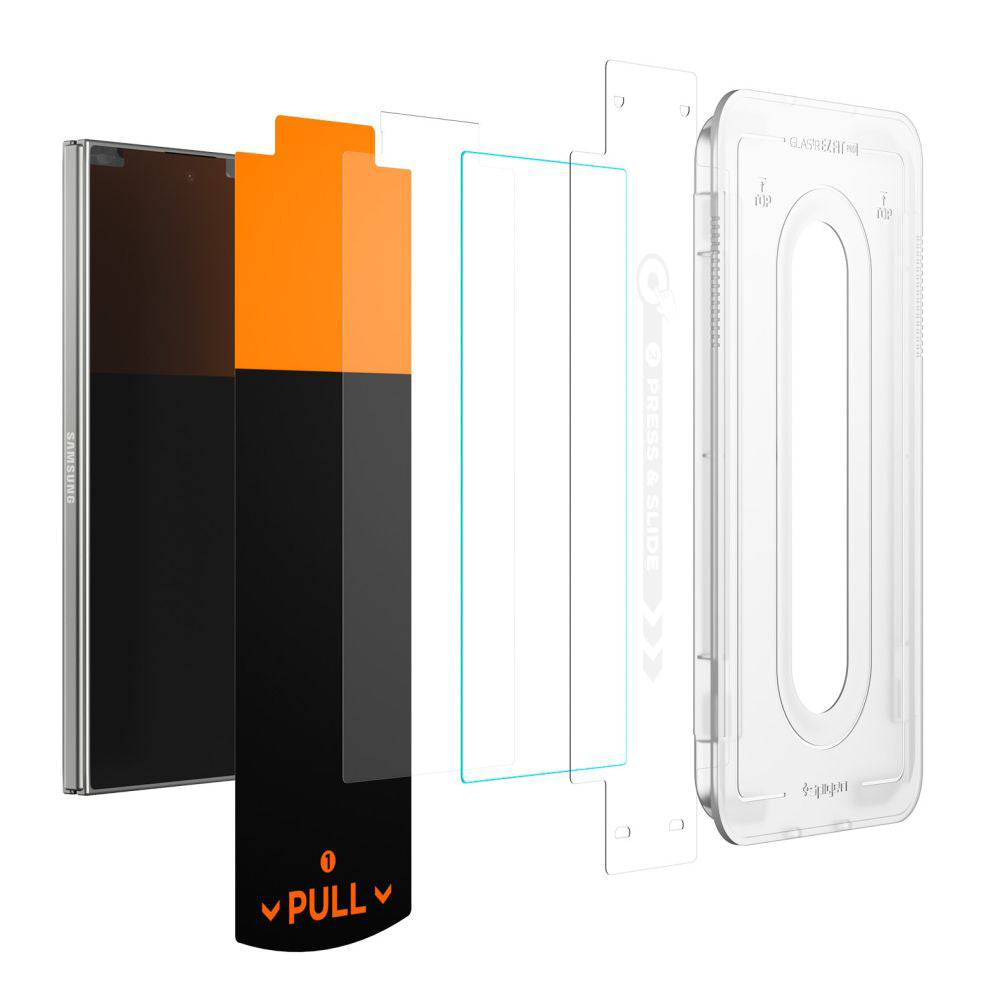 Ochranná fólie Spigen GlastR EZ FIT Pro HD pro vnější displej Samsung Galaxy Z Fold7 F966, Tvrzené sklo, Full Glue AGL09580