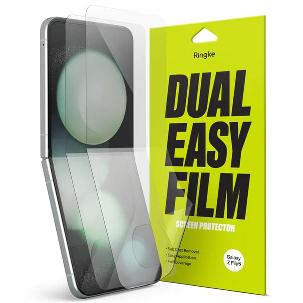 Ochranná fólie Ringke Dual Easy pro vnitřní displej Samsung Galaxy Z Flip5 F731, plast, sada 2 kusy