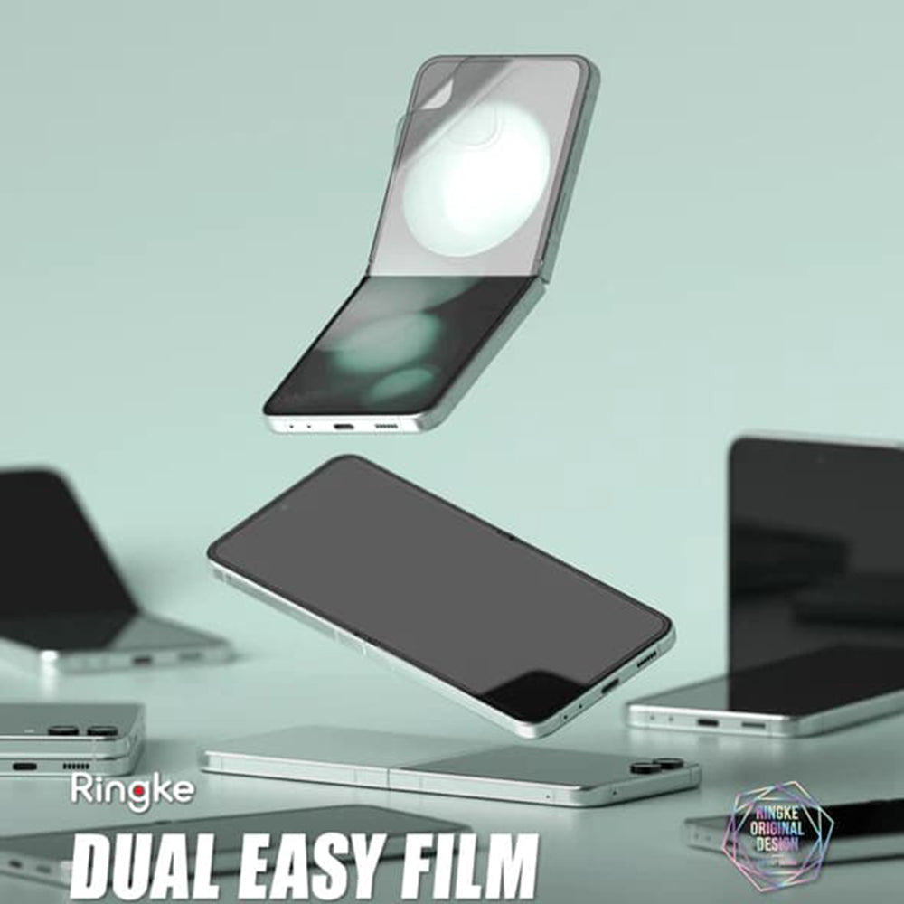 Ochranná fólie Ringke Dual Easy pro vnitřní displej Samsung Galaxy Z Flip5 F731, plast, sada 2 kusy