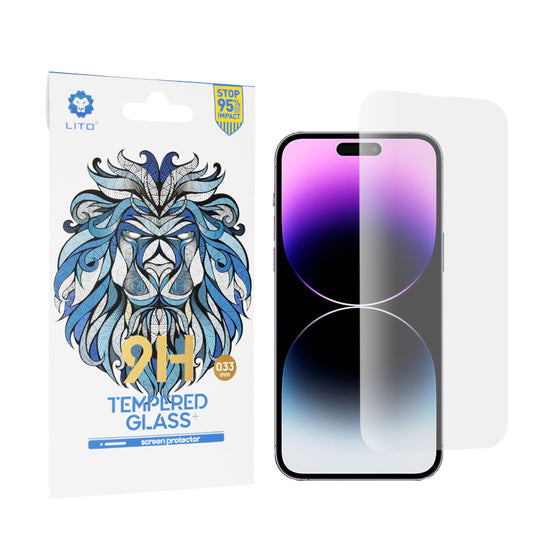 Ochranná fólie na displej Lito Classic pro Apple iPhone 14 Pro Max, tvrzené sklo, plné lepidlo, 2.5D