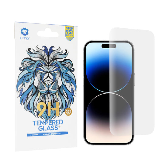 Ochranná fólie na displej Lito Classic pro Apple iPhone 14 Pro, tvrzené sklo, plné lepidlo, 2.5D