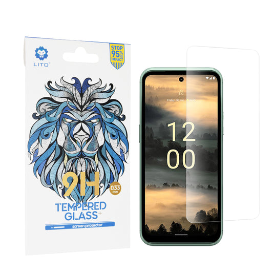Ochranná fólie na displej Lito Classic pro Nokia XR21, tvrzené sklo, plné lepidlo, 2.5D