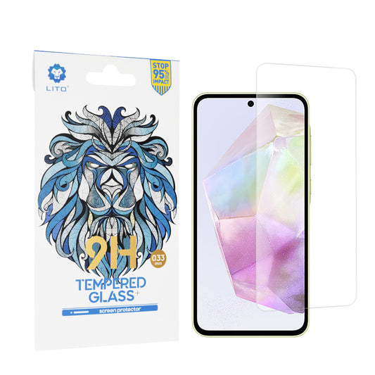 Ochranná fólie na displej Lito Classic pro Samsung Galaxy A55 5G A556 / A35 5G A356, tvrzené sklo, plné lepidlo, 2.5D