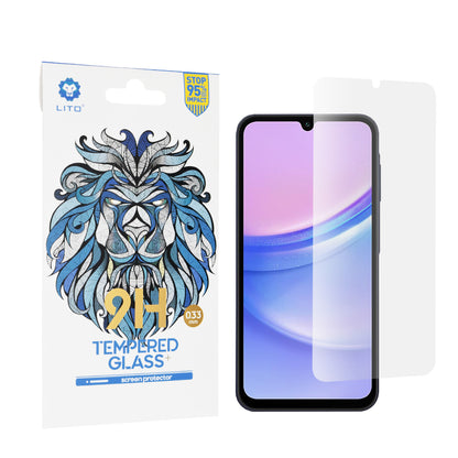 Ochranná fólie na displej Lito Classic pro Samsung Galaxy M15 / A15 5G A156 / A15 A155, tvrzené sklo, plné lepidlo, 2.5D