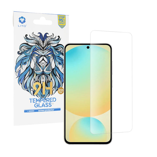 Ochranná fólie na displej Lito Classic Ultra Thin pro Samsung Galaxy S24 FE S721, tvrzené sklo, plné lepidlo, 2.5D