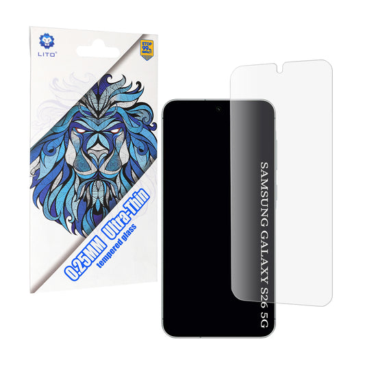 Ochranná fólie na displej Lito Classic Ultra Thin pro Samsung Galaxy S26, Tvrzené sklo, Full Glue, 2.5D