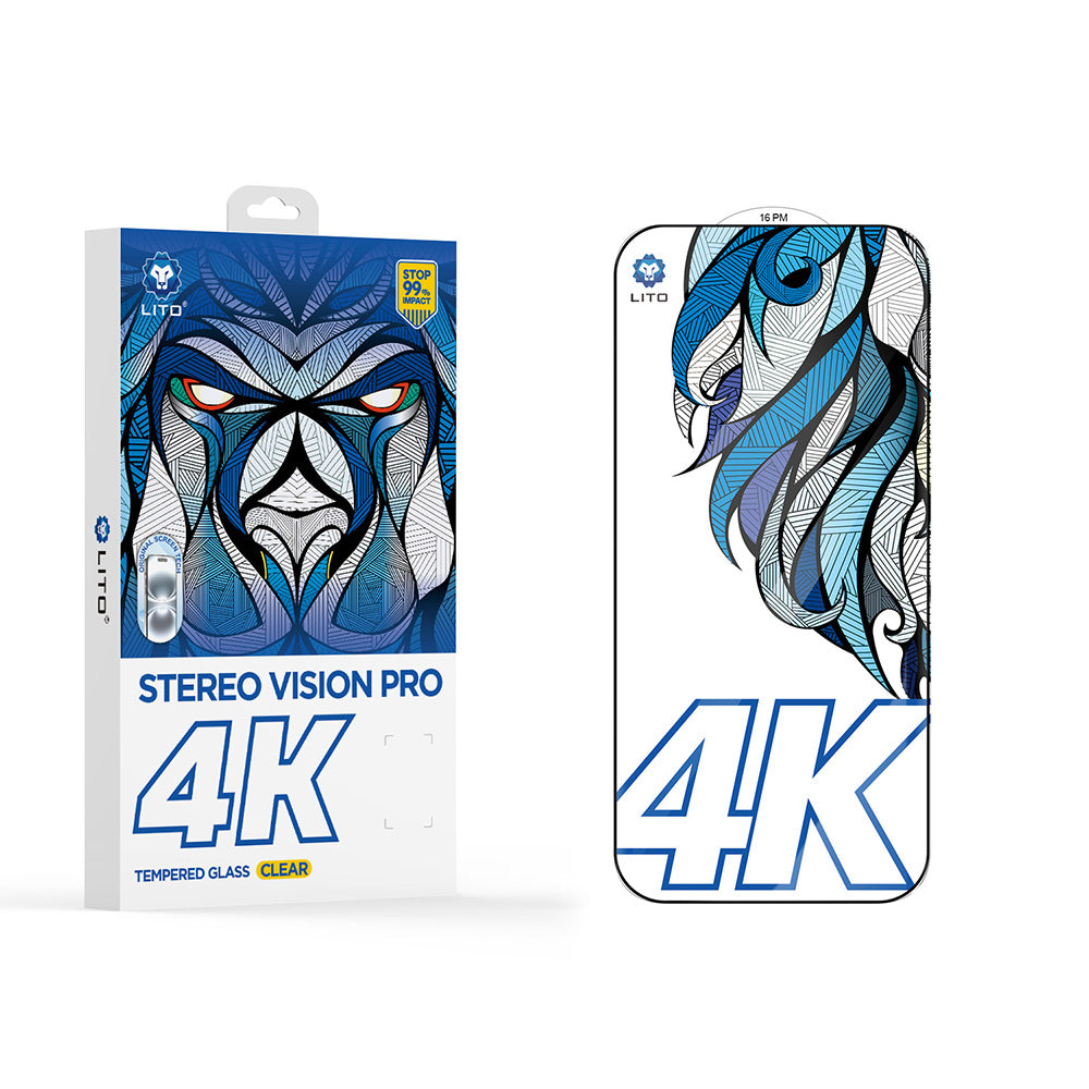 Ochranná fólie Lito D+ Max 4K pro Apple iPhone 17 Pro, Tvrzené sklo, Full Glue, Černá