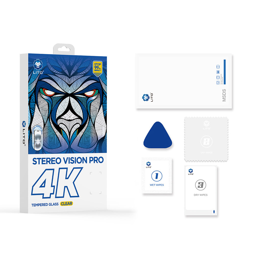 Ochranná fólie Lito D+ Max 4K pro Apple iPhone 17 Pro, Tvrzené sklo, Full Glue, Černá