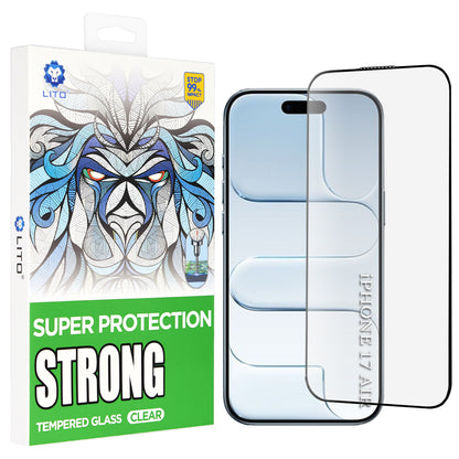 Ochranná fólie na displej Lito D+ Max Strong pro Apple iPhone 17 Air, Tvrzené sklo, Full Glue, Černá