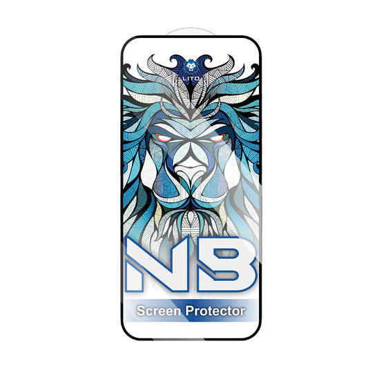 Ochranná fólie na displej Lito NB pro Apple iPhone 17 / 16 Pro, Tvrzené sklo, Full Glue, Černá