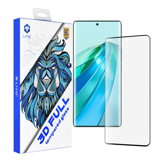 Ochranná fólie na displej Lito pro Honor X9a, tvrzené sklo, plné lepidlo, 3D, černá