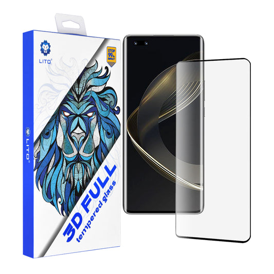 Ochranná fólie na displej Lito pro Huawei nova 11 Pro, tvrzené sklo, plné lepidlo, 3D, černá